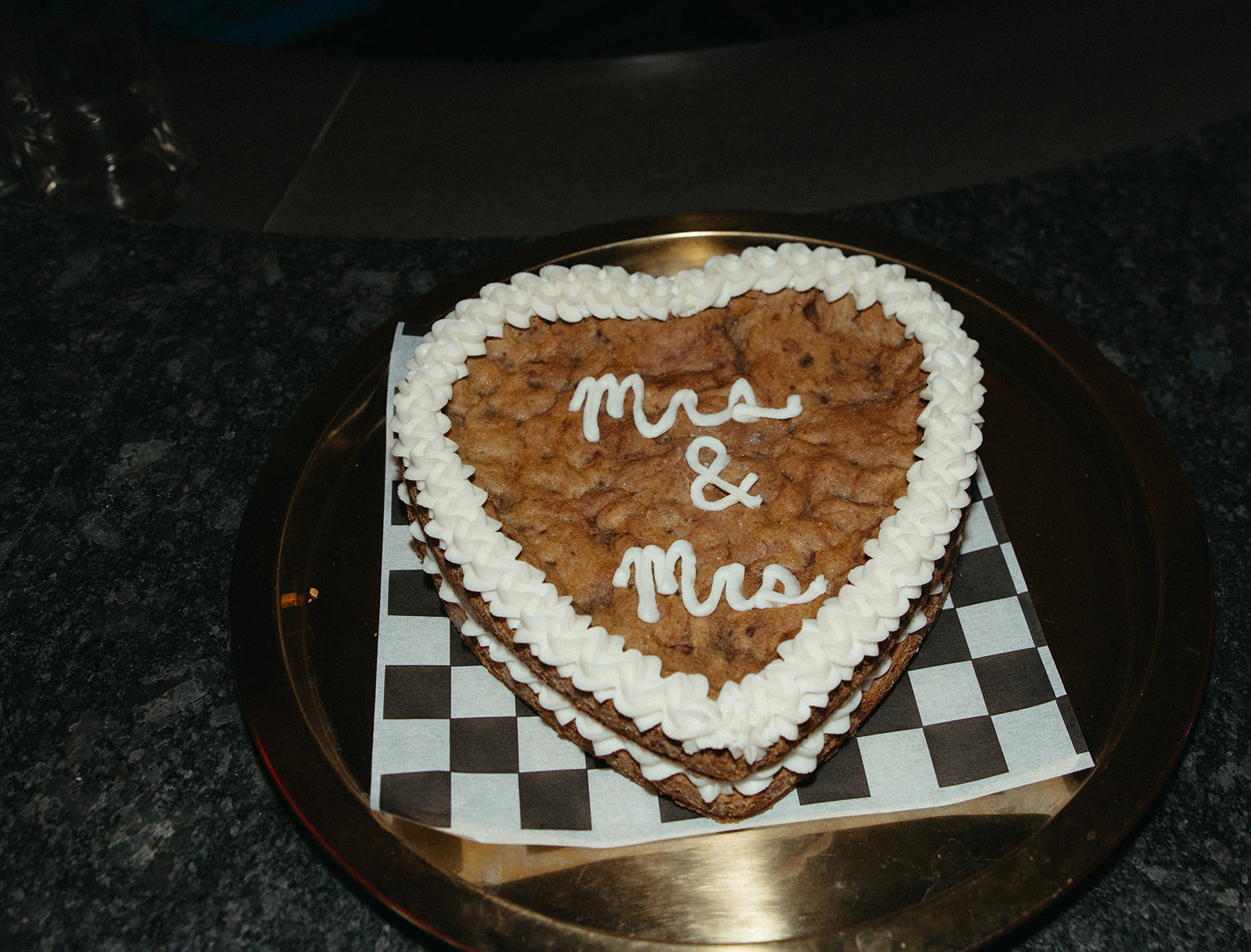 Heart shaped cookie wedding cake