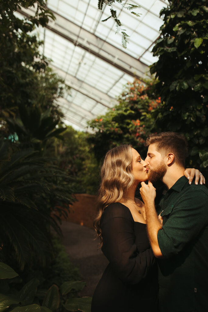 Couples engagement photos with their wedding photographer - Marissa Dillon Photography at Matthaei Botanical Gardens & Nichols Arboretum