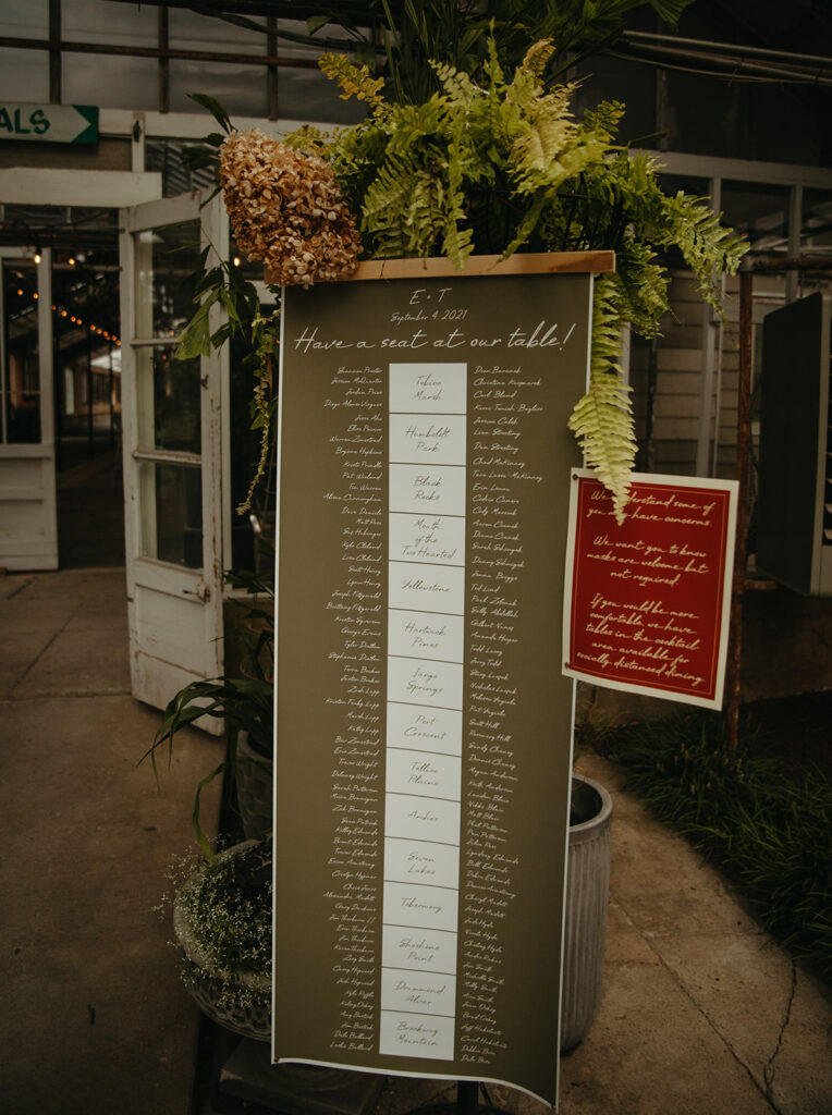Greenhouse at Goldner Walsh wedding reception captured by Marissa Dillon Photography