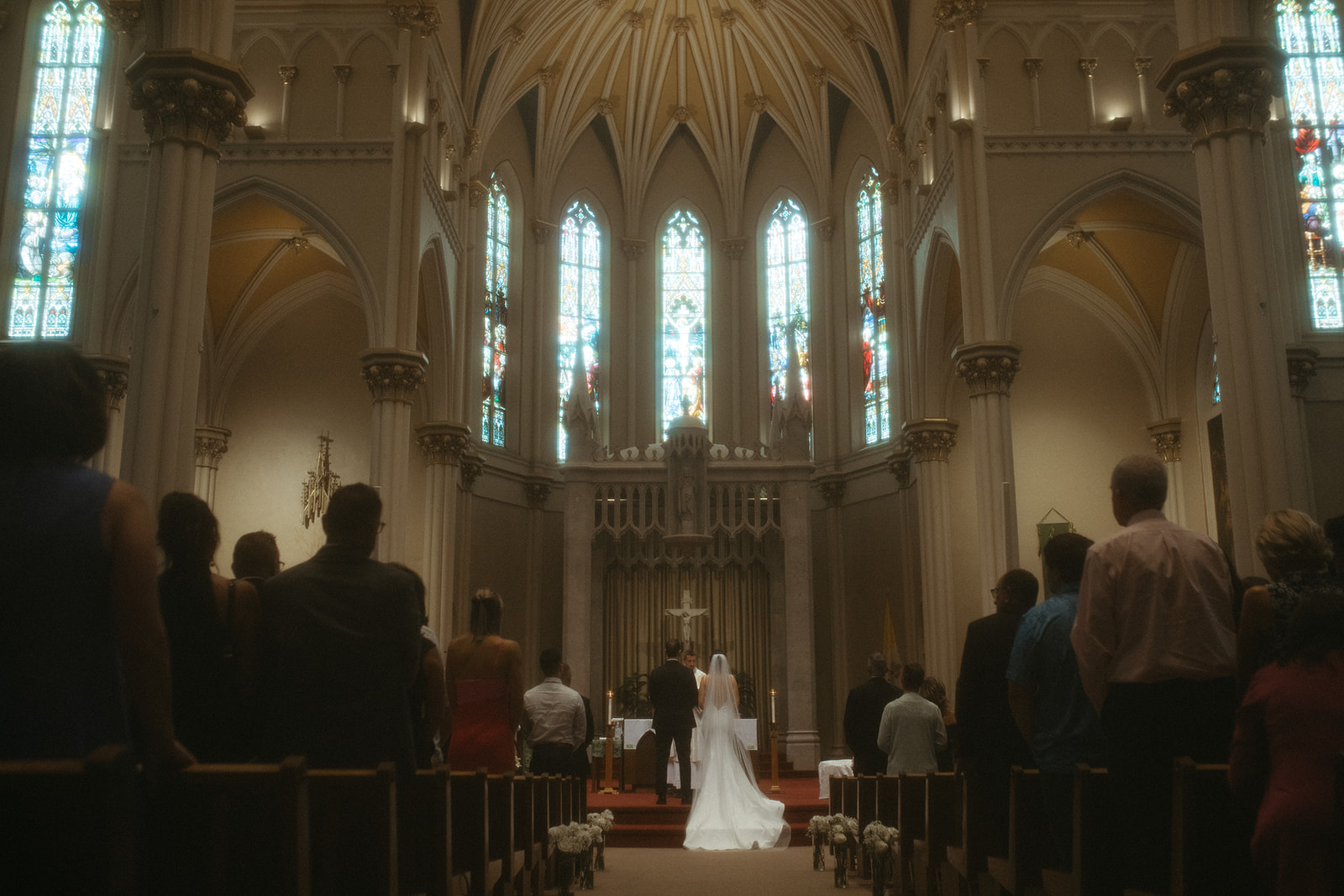 An indoor Grand Rapids wedding ceremony