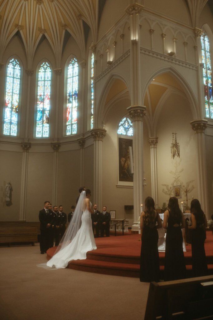 An indoor Grand Rapids wedding ceremony