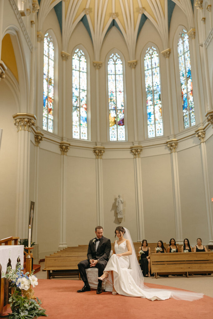 An indoor Grand Rapids wedding ceremony