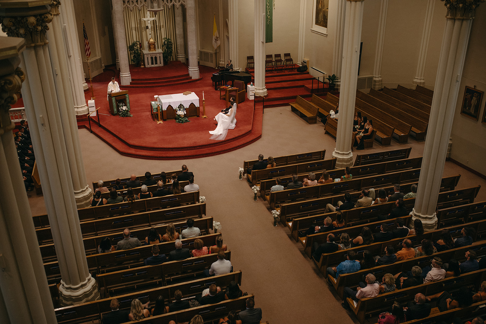 An indoor Grand Rapids wedding ceremony