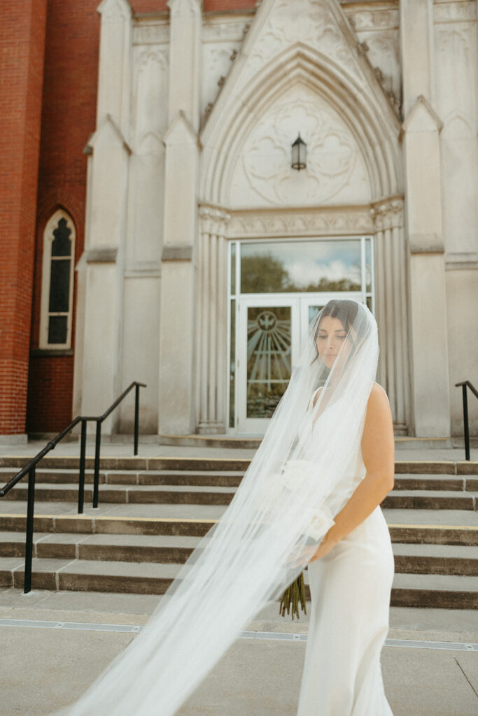 Outdoor bridal portraits from a Grand Rapids wedding in Michigan