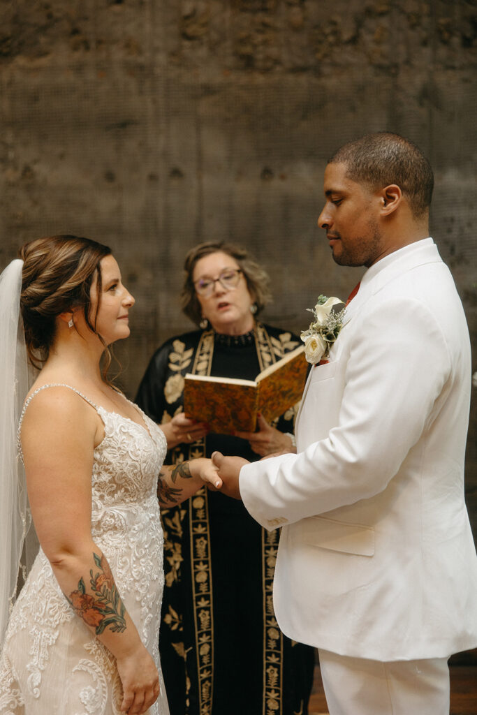 An indoor Jam Handy wedding ceremony in Detroit, Michigan
