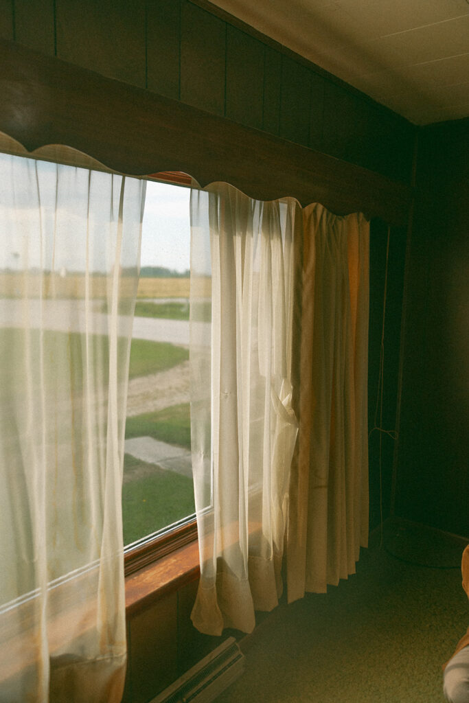 Sheer window curtains in a Michigan home