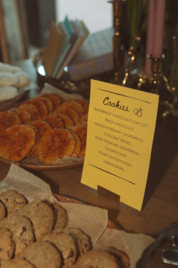 Cookies from Sister Pie for a Mabel Grey wedding reception in Detroit