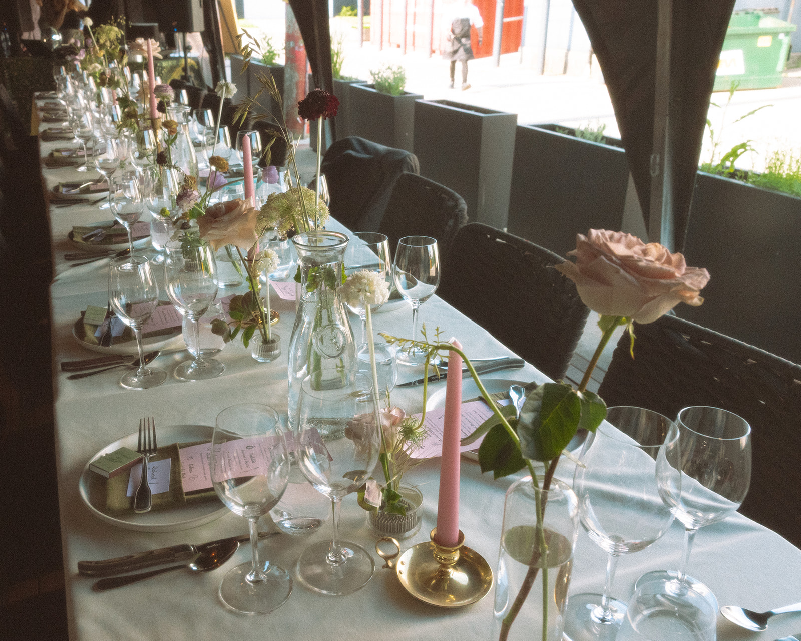 An artsy Detroit wedding reception at Mabel Grey