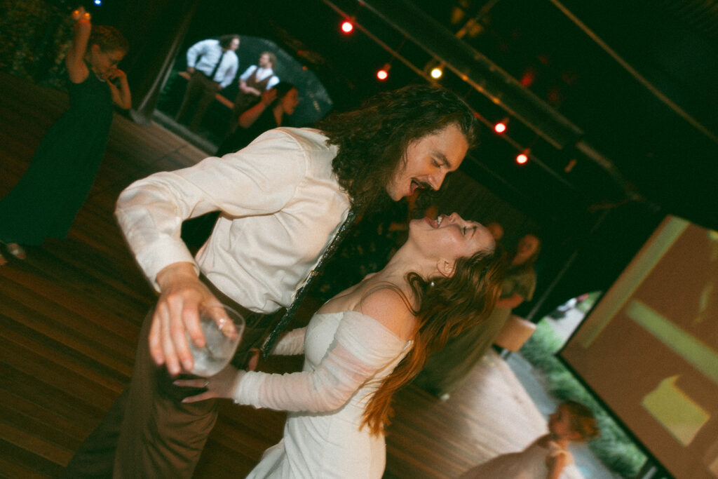 Bride and groom dancing during their Mabel Grey Detroit wedding reception