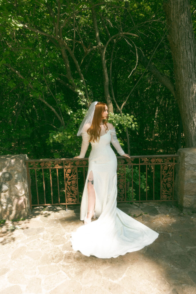 Outdoor bridal portraits from a Stony Creek Metropark wedding in Detroit, Michigan