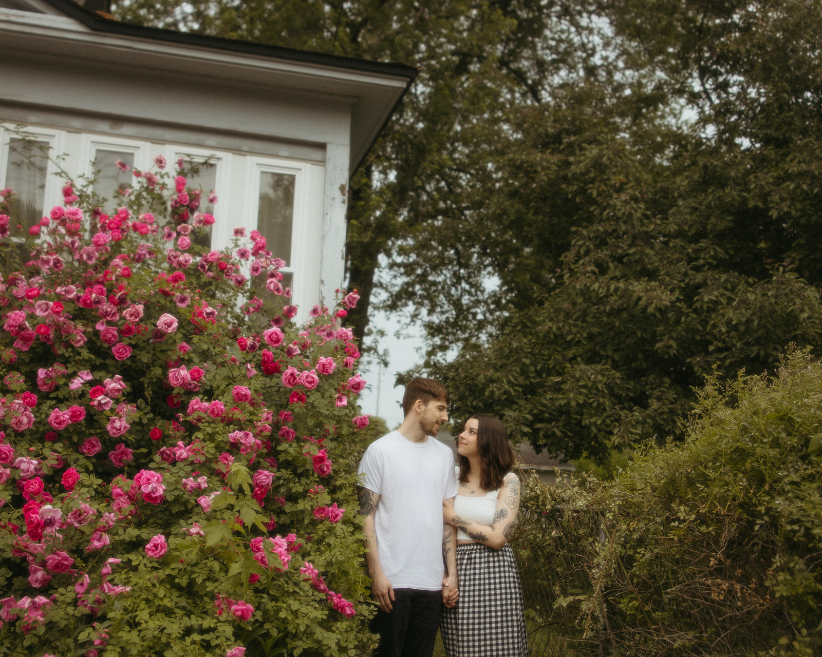 Couples casual Bay City engagement photos in Michigan