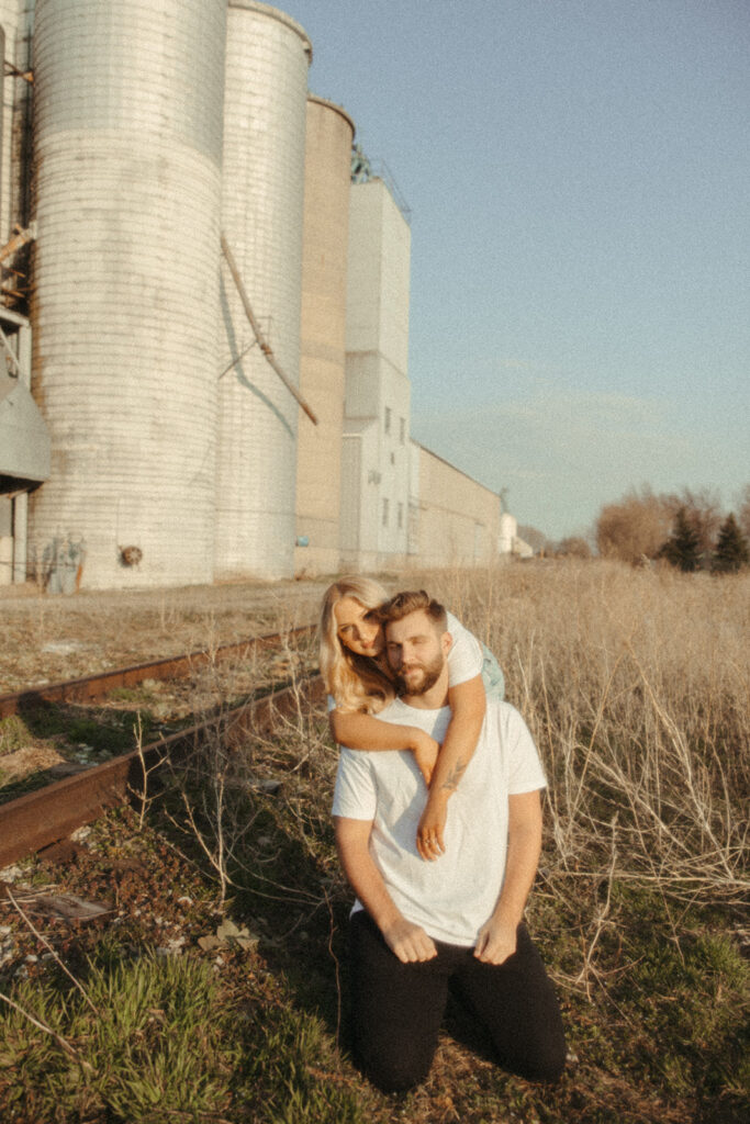 Midwest grunge engagement photos in Detroit, Michigan