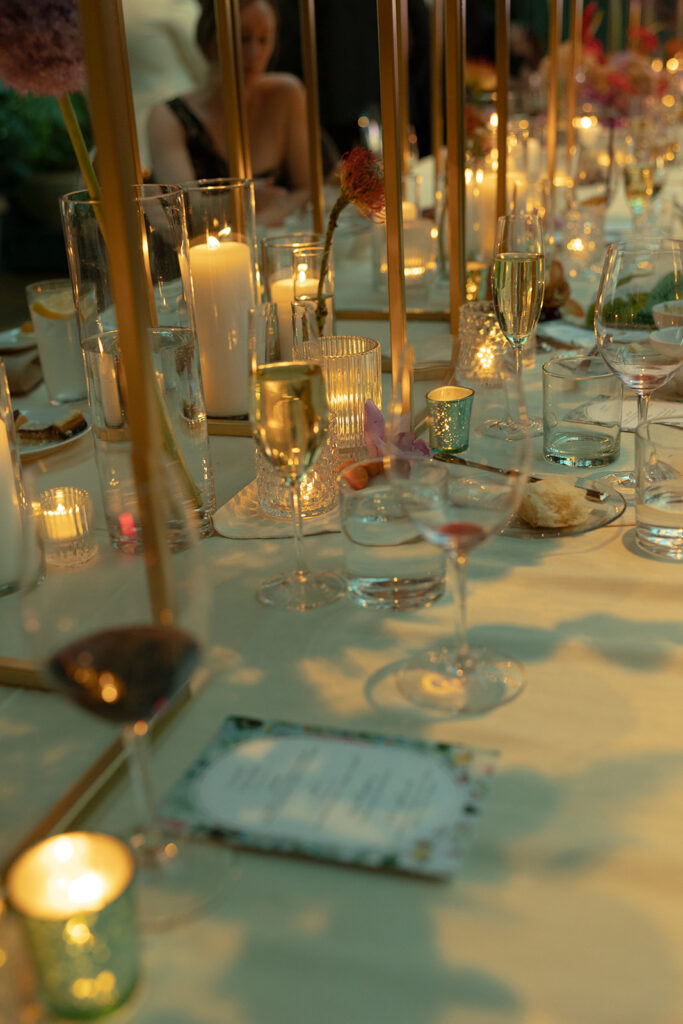 Book Tower wedding anniversary dinner table