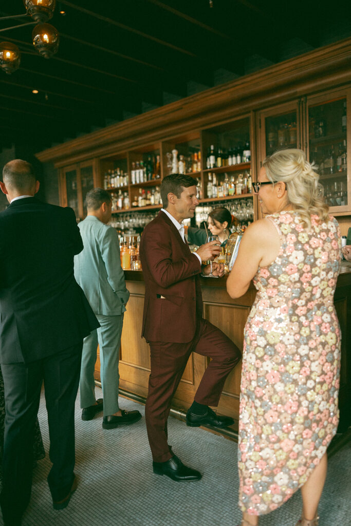 Cocktail hour at Kamper's Rooftop Lounge in Detroit, Michigan