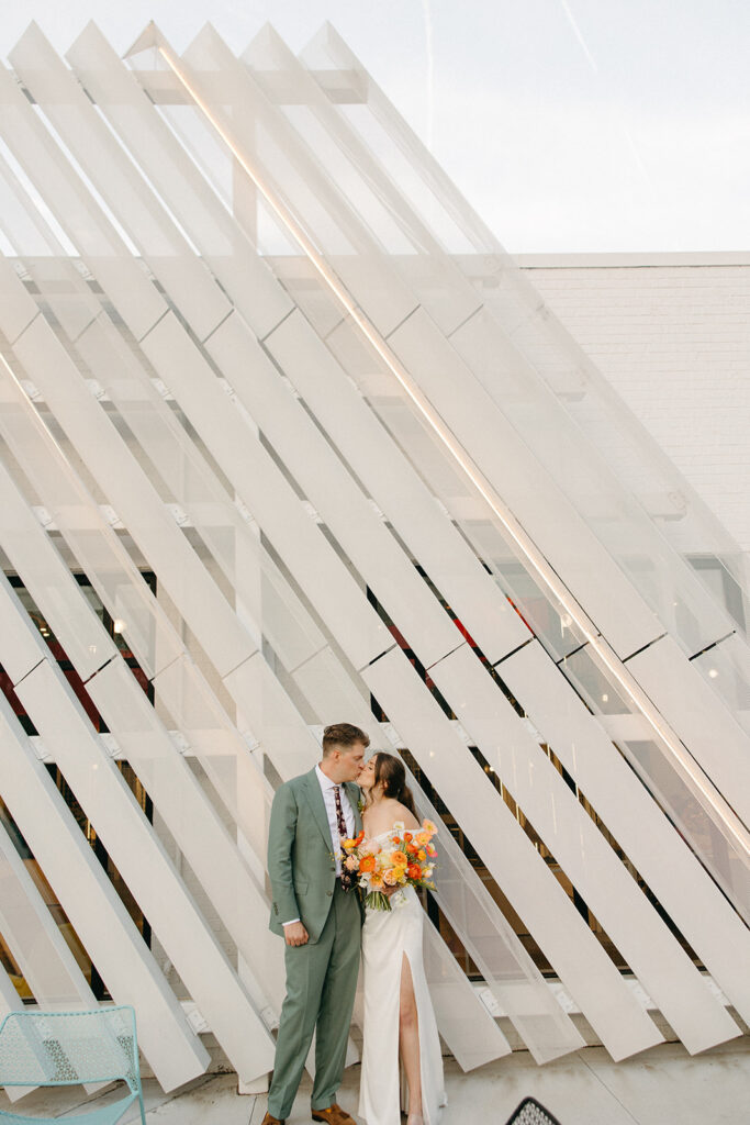 Outdoor bride and grooms portraits at Venue by 4M