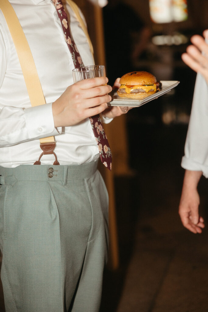 Guests eating a late night snack