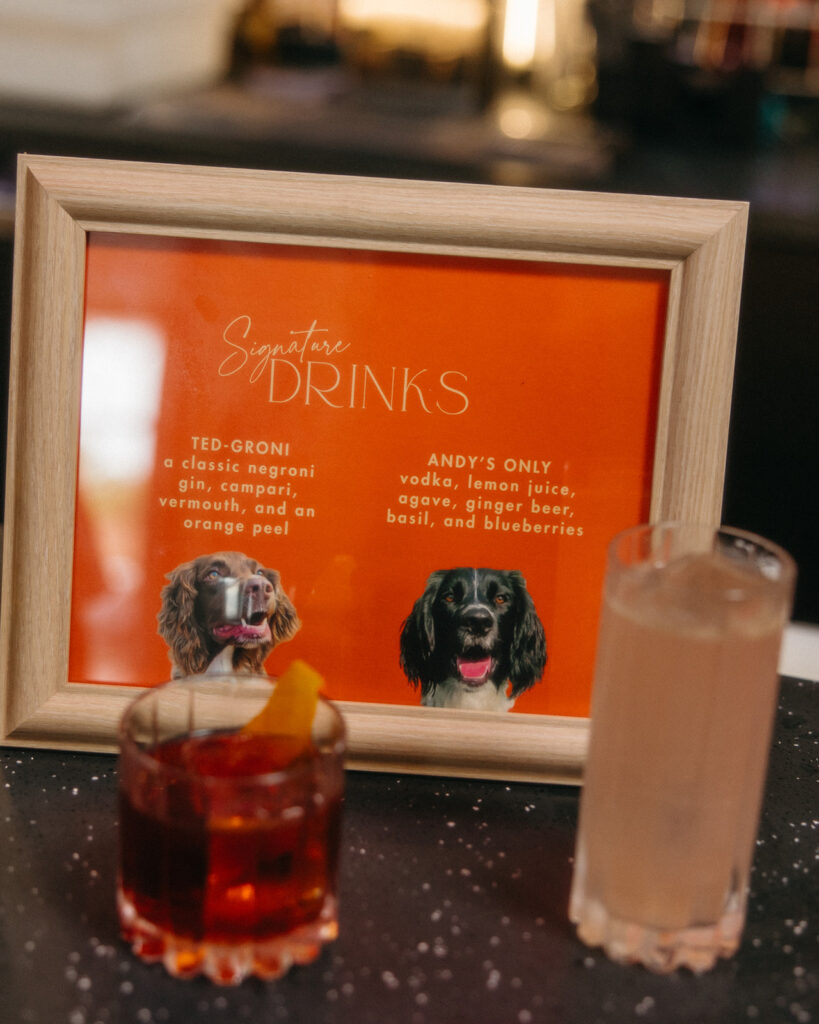 Signature drinks menu