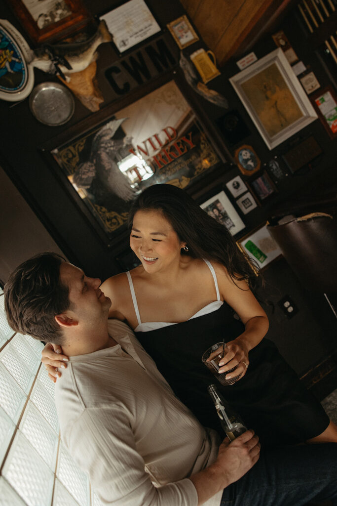 Couple having drinks at Best Intentions Bar