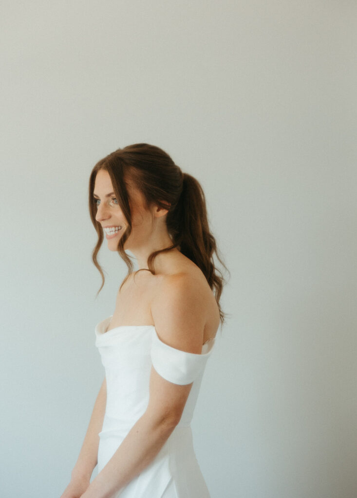 Indoor bridal portraits