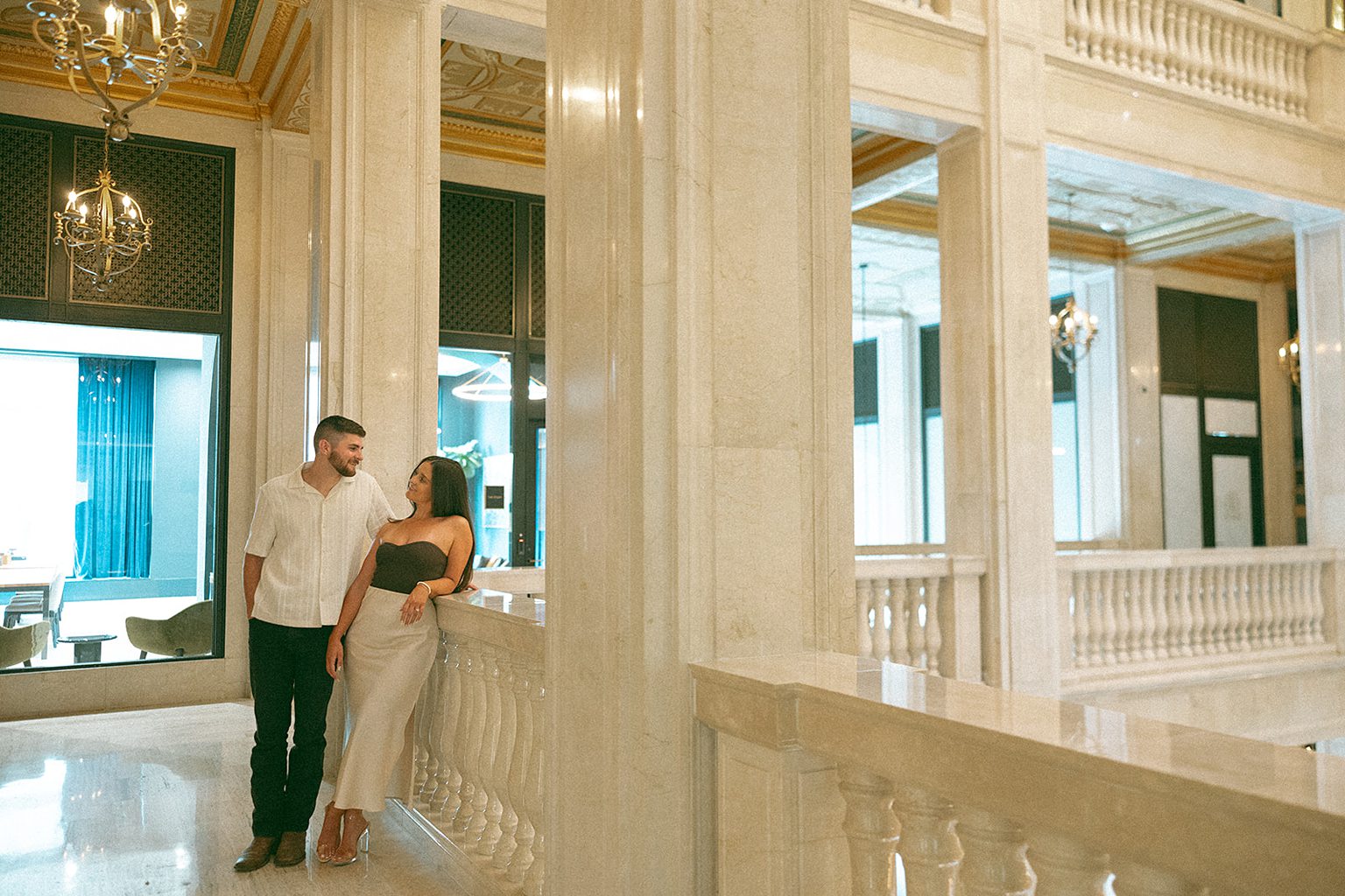 Couples Book Tower engagement photos