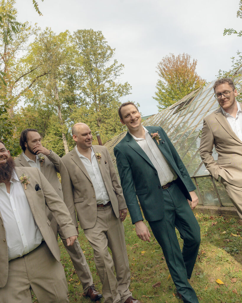 Groom and groomsmen portraits from a Glass House Creative Community wedding