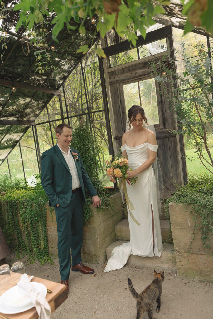 Bride and grooms Glass Creative Community wedding portraits