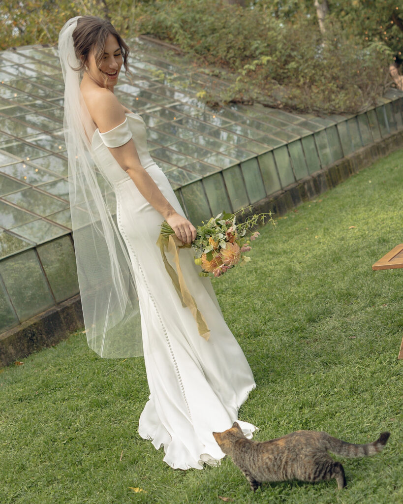 Outdoor bridal portraits at Glass House Creative Community in Zeeland, MI