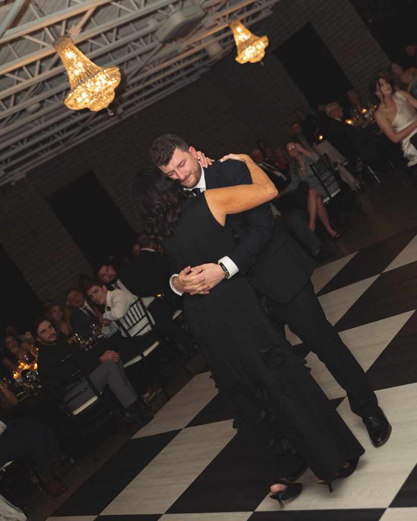 Groom dancing with his mother