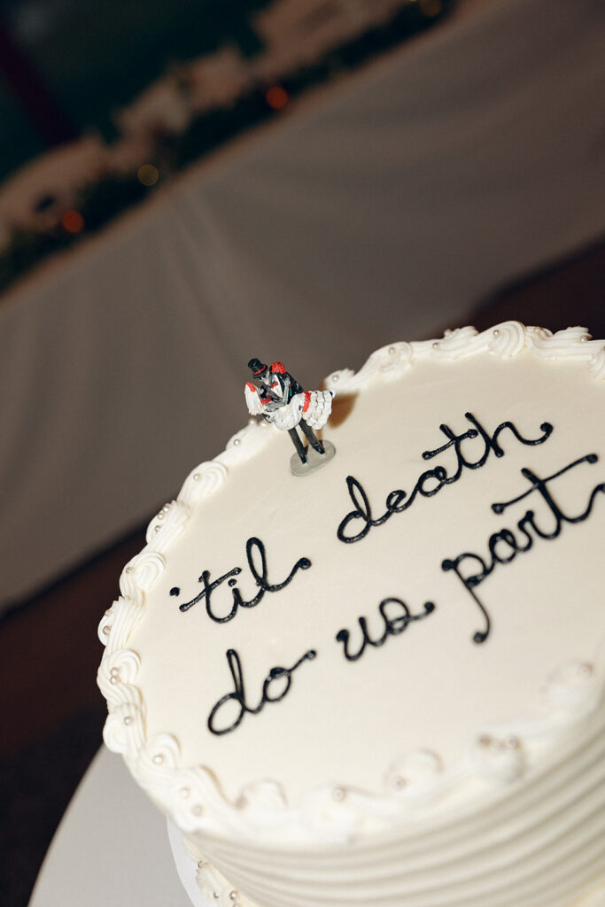 Till death do us part wedding cake