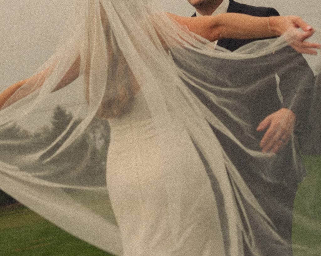 Outdoor golden hour wedding portraits in Detroit, Michigan