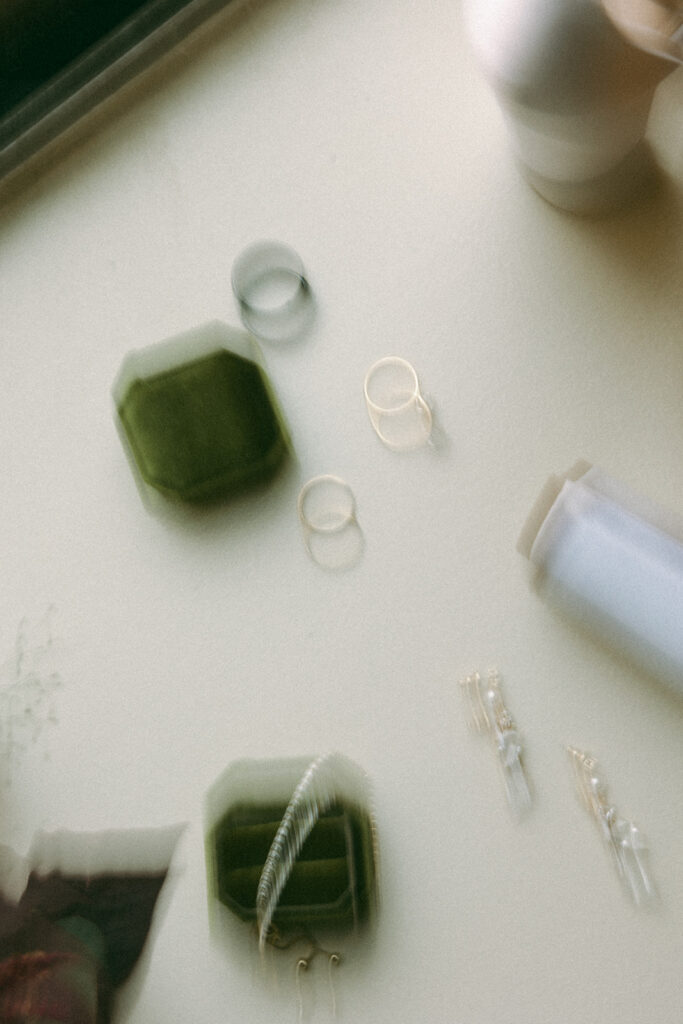 Blurry wedding detail shot