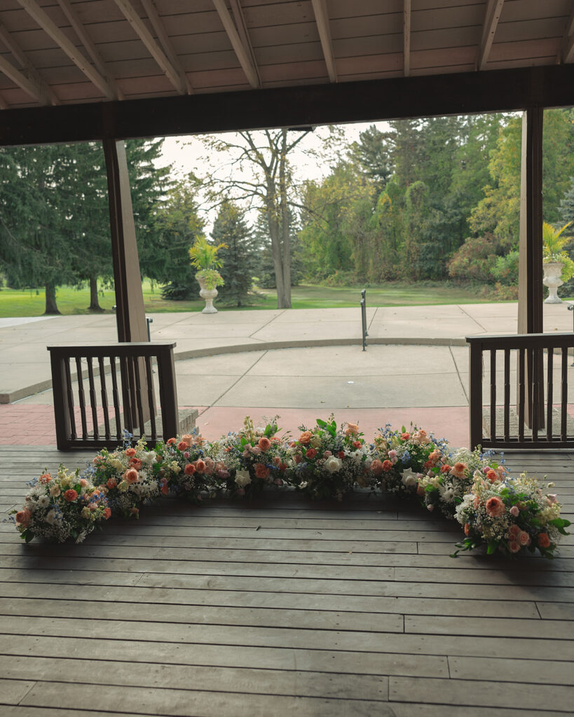 Pine Knob Mansion Carriage House wedding ceremony