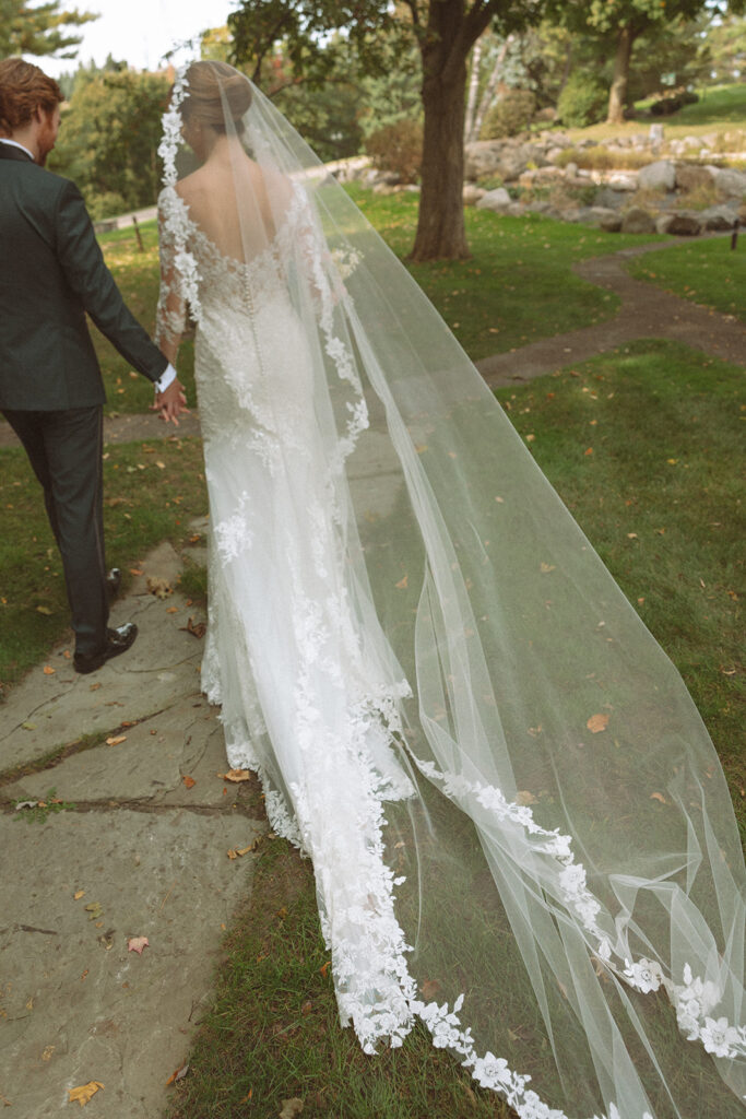 Outdoor bride and grooms portraits from a Pine Knob Mansion wedding in Clarkston, MI