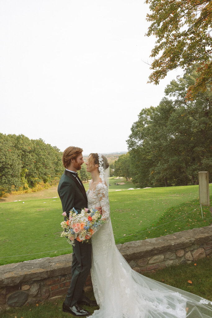 Outdoor bride and grooms portraits from a Pine Knob Mansion wedding in Clarkston, MI