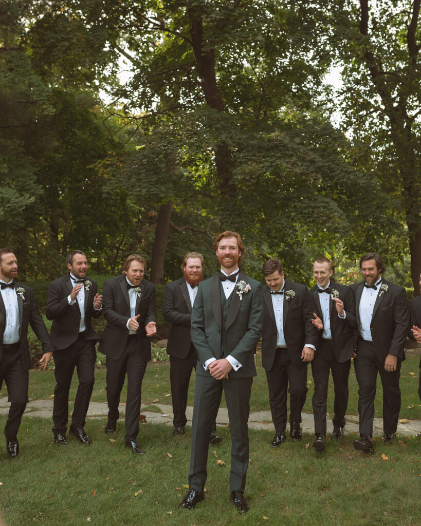 Outdoor grooms portraits