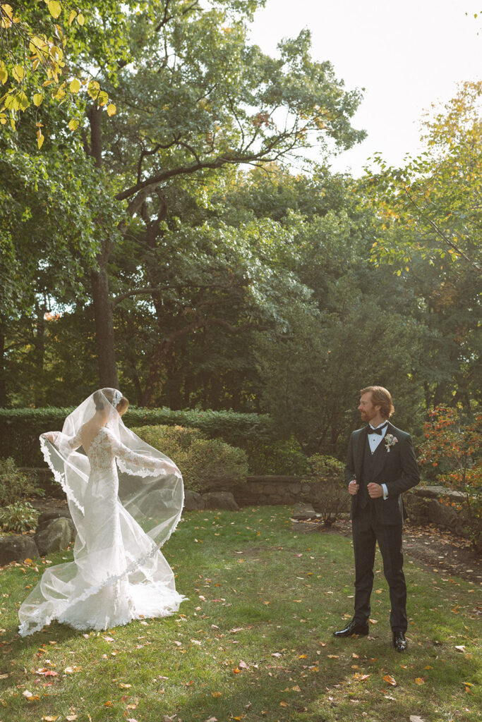 Golden Hour Pine Knob Mansion wedding portraits