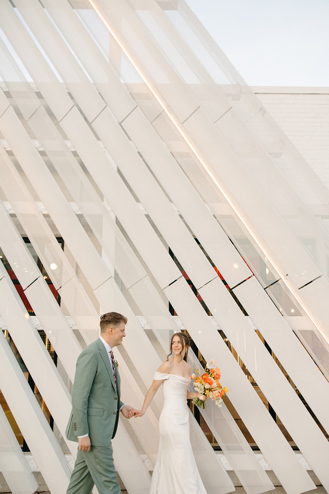 Bride and grooms portraits in Michigan at Venue by 4M - Unique Wedding Venues in Michigan