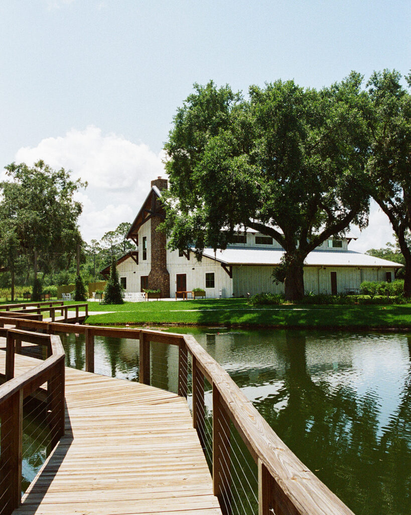 Outside of a wedding venue in Michigan captured on film.