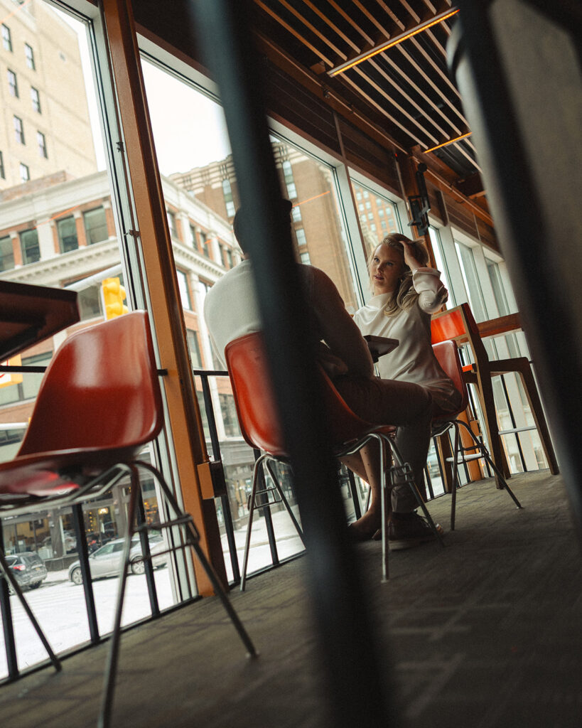 Documentary style Detroit engagement photos at SPKRBOX.